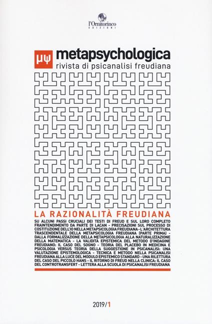 Metapsychologica. Rivista di psicanalisi freudiana (2019). Vol. 1: La razionalità freudiana - copertina