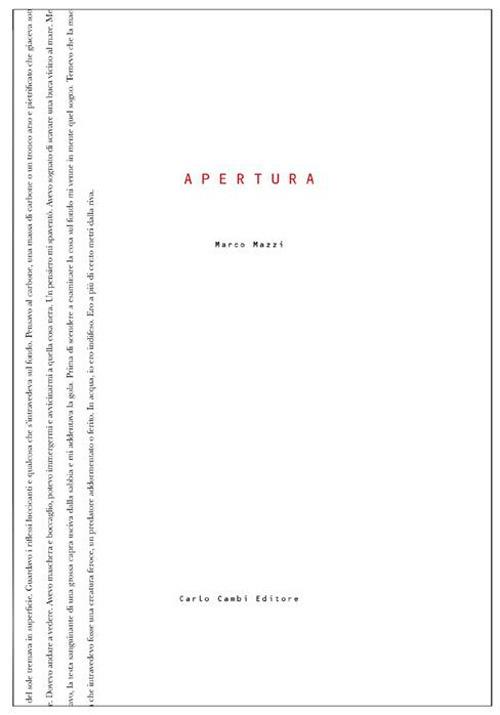 Apertura - Marco Mazzi - copertina