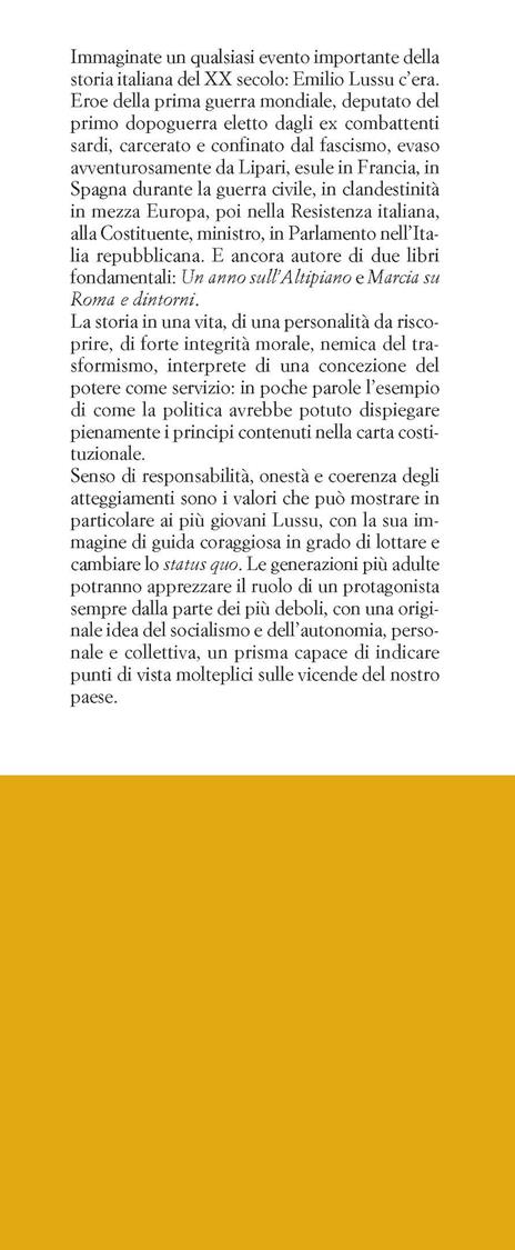Emilio Lussu. La storia in una vita - Agostino Bistarelli - 2