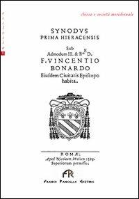 Synodus prima hieracensis - Vincenzo Bonardo - copertina