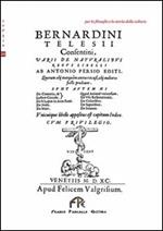 Varii de Naturalibus rebus libelli