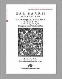 De antiquitate et situ Calabriae - Gabriele Barrio - copertina