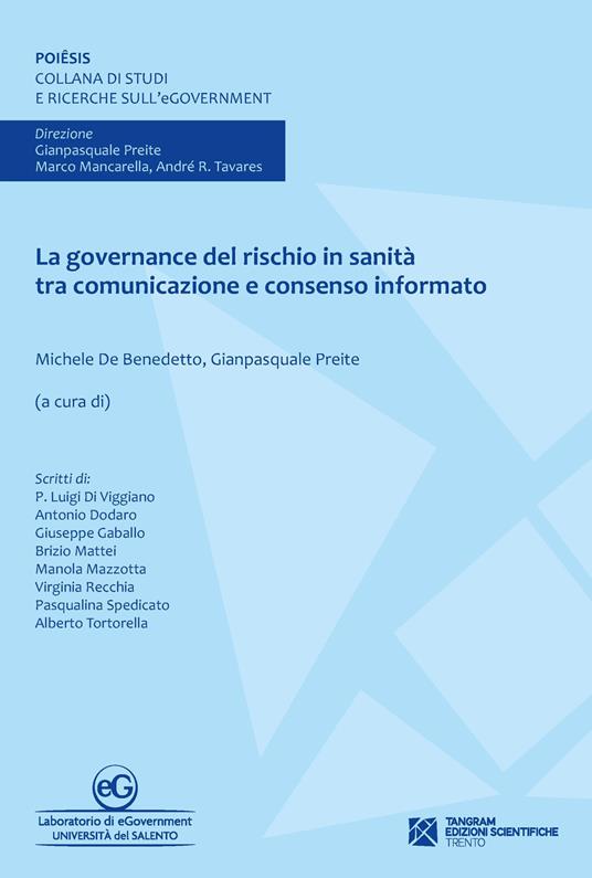 La governance del rischio in sanità tra comunicazione e consenso informato - copertina