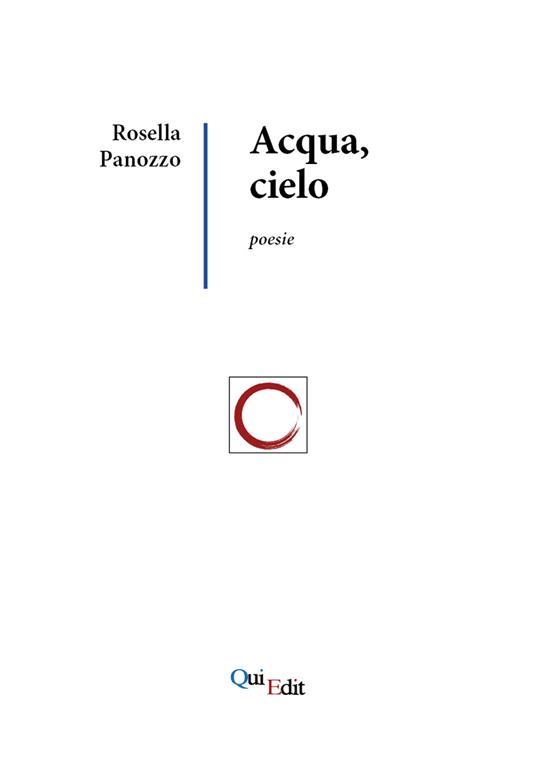Acqua, cielo - Rosella Panozzo - copertina
