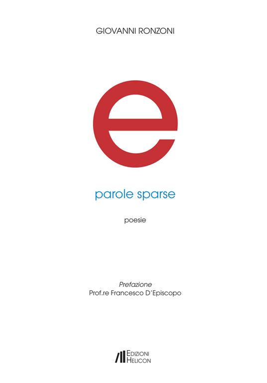 E. Parole sparse - Giovanni Ronzoni - copertina