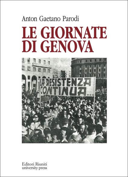 Le giornate di Genova - Anton G. Parodi - copertina