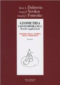 Geometria contemporanea. Metodi e applicazioni. Vol. 3 - Boris A. Dubrovin,Sergej P. Novikov,Anatolij T. Fomenko - copertina