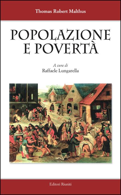Popolazione e povertà - Thomas Robert Malthus - copertina