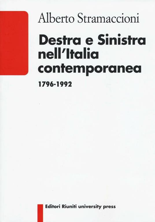 Destra e sinistra nell'Italia contemporanea (1796-1992) - Alberto Stramaccioni - copertina