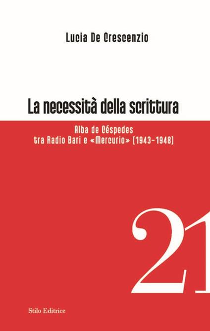 La necessità della scrittura. Alba de Céspedes tra radio Bari e «Mercurio» - Lucia De Crescenzio - copertina