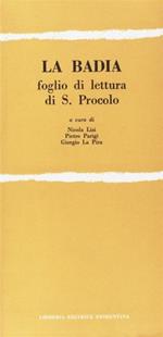 La badia. Foglio di lettura di S. Procolo