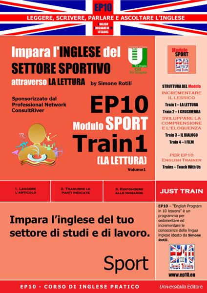 EP10 modulo sport train (La lettura). Impara l'inglese del settore sportivo attraverso la lettura. Ediz. italiane e inglese - Simone Rotili - copertina