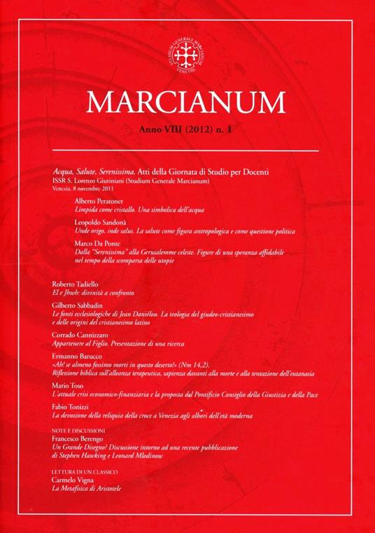 Marcianum (2012). Vol. 1 - copertina