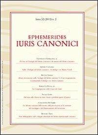 Ephemerides Iuris canonici (2012). Vol. 2 - copertina