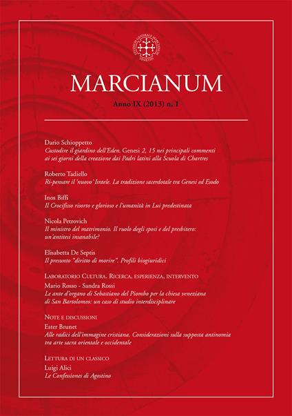 Marcianum (2013). Vol. 1 - copertina