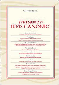 Ephemerides Iuris canonici (2015). Vol. 2 - copertina