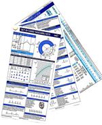 Set di card tascabili ECG. Con righello ECG