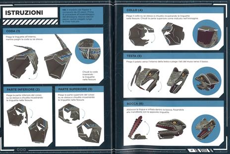 Jurassic world. Costruisci il tuo raptor. Ediz. a colori. Con gadget - 4