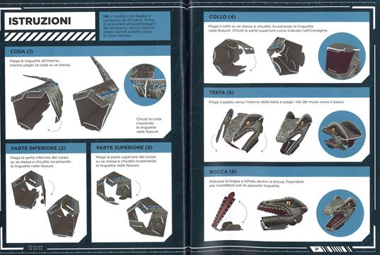 Jurassic world. Costruisci il tuo raptor. Ediz. a colori. Con gadget - 4