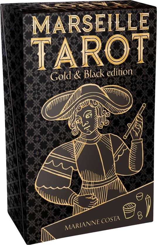 Tarot of Marseille gold & black edition. Con Libro - Marianne Costa - copertina