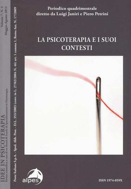 Idee in psicoterapia. Vol. 7: La psicoterapia e i suoi contesti. - copertina