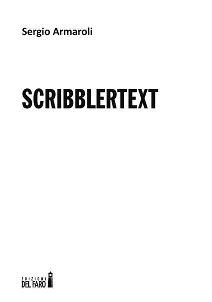 Scribbler text - Sergio Armaroli - copertina