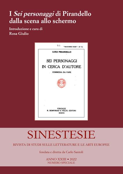 I «Sei personaggi» di Pirandello dalla scena allo schermo - copertina