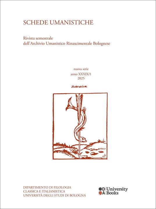 Schede umanistiche. Rivista annuale dell'Archivio Umanistico Rinascimentale Bolognese. Nuova serie (2025). Vol. 59 - copertina