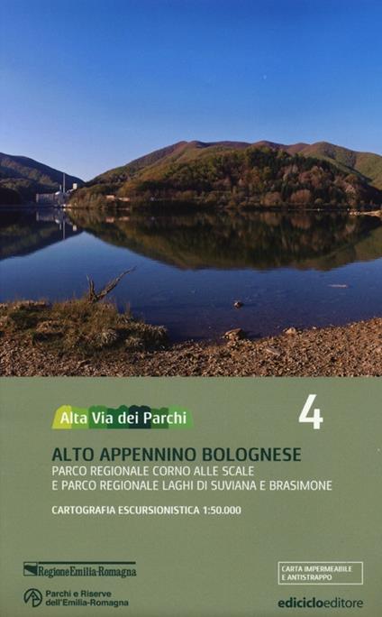 Alta via dei parchi 1:50.000. Vol. 4: Alto Appennino bolognese. Parco regionale Corno alle Scale e parco regionale laghi di Suviana e Brasimone. - copertina