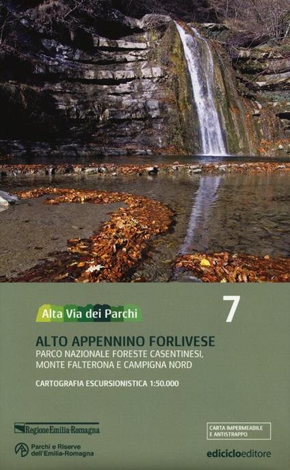 Alta via dei parchi 1:50.000. Vol. 7: Alto Appennino forlivese. Parco nazionale Foreste Casentinesi, monte Falterona e Campigna nord. - copertina