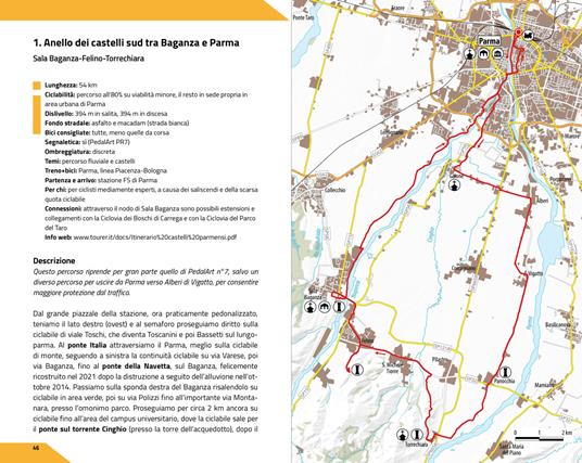 Guida alle più belle ciclovie e piste ciclabili in Emilia Romagna. Vol. 1: Piacenza, Parma, Reggio Emilia, Modena - Claudio Pedroni - 2