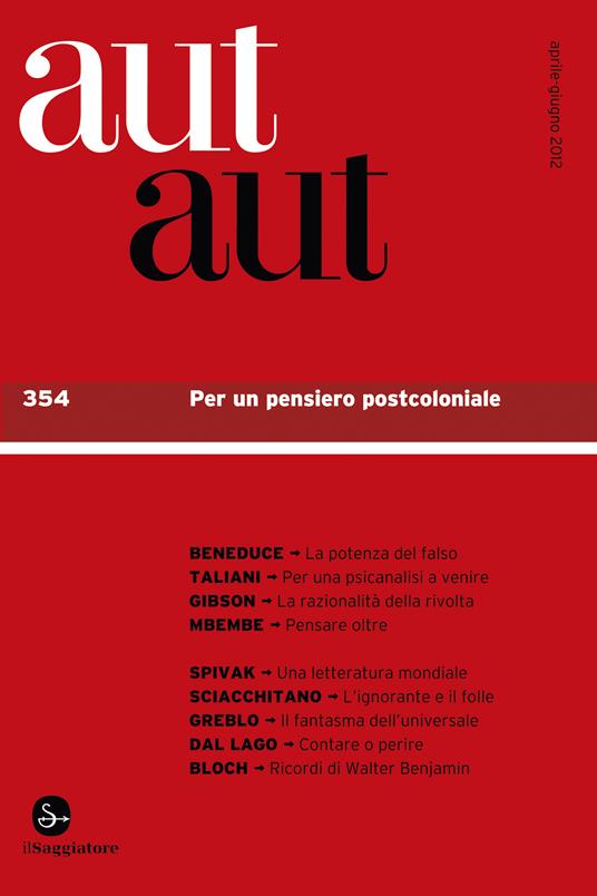 Aut Aut 354 - AA.VV. - ebook