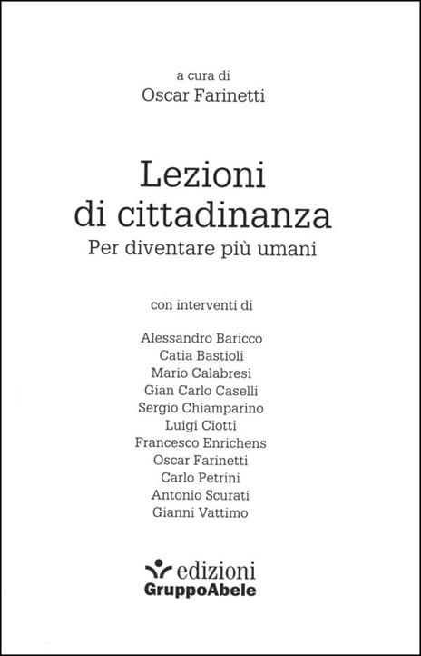 Lezioni di cittadinanza. Per diventare più umani - 2