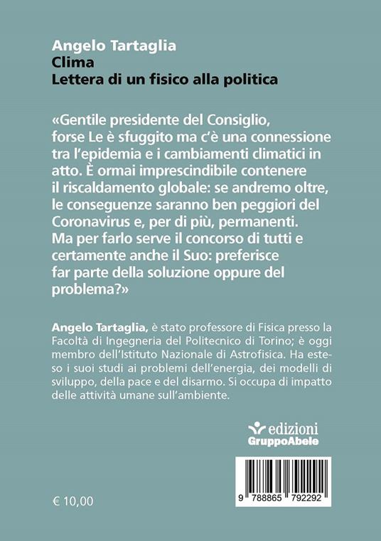 Clima. Lettera di un fisico alla politica - Angelo Tartaglia - 3