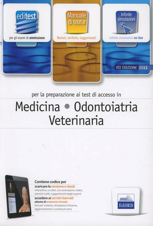 EdiTEST 1. Teoria. Medicina, odontoiatria e veterinaria. Per la preparazione ai test di ammissione. Con software di simulazione - copertina