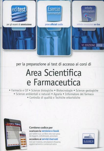 EdiTEST 3. Esercizi-Farmacia, area scientifica per la preparazione ai test di ammissione. Con software di simulazione - copertina