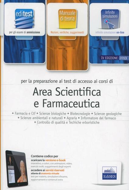 EdiTEST 3. Teoria-Farmacia, area scientifica per la preparazione ai test di ammissione. Con software di simulazione - copertina