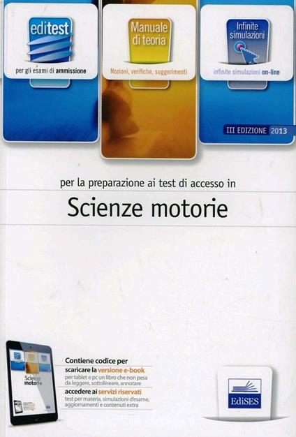 EdiTEST 12. Scienze motorie. Manuale. Per la preparazione ai test di ammissione. Con espansione online - copertina