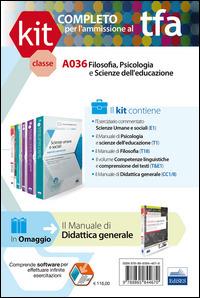 TFA. Classe A036 per prove scritte e orali. Manuale di teoria ed esercizi di filosofia, psicologia... Kit completo. Con software di simulazione - copertina