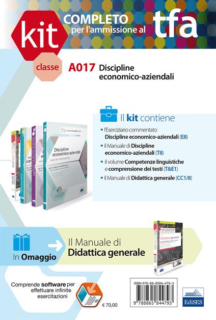 TFA. Classe A017 per prove scritte e orali. Manuali di teoria ed esercizi di discipline economico-aziendali. Kit completo. Con software di simulazione - copertina