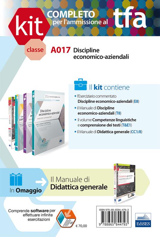 TFA. Classe A017 per prove scritte e orali. Manuali di teoria ed esercizi di discipline economico-aziendali. Kit completo. Con software di simulazione - copertina