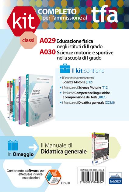 TFA. Classi A039-A030 per prove scritte e orali. Manuale di teoria ed esercizi di educazione fisica, scienze motorie... Kit completo. Con software di simulazione - copertina