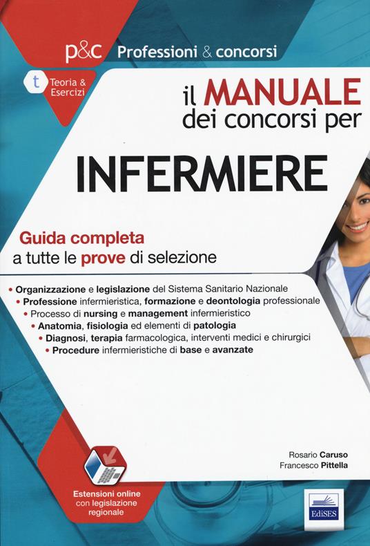 Il manuale dei concorsi per infermiere. Guida completa a tutte le prove di selezione. Con aggiornamento online - Rosario Caruso,Francesco Pittella - copertina