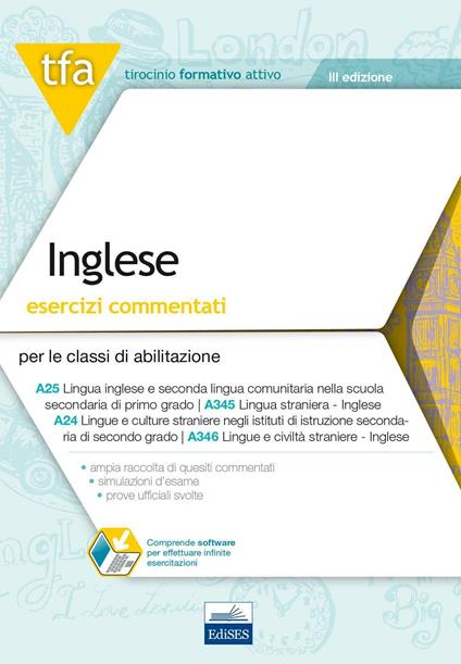 4 TFA. Inglese. Esercizi commentati per le classi di abilitazione A346A25, A345, A24, A346. Con software di simulazione. Vol. 0\ 0 S - copertina