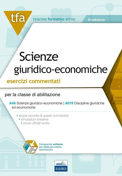 E9. TFA scienze giuridico-economiche. Esercizi commentati per la classe A46 (ex A019) - copertina