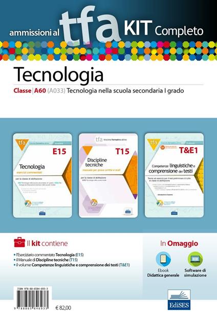 TFA. Tecnologia classe A60 (A033) per prove scritte e orali. Kit completo. Con software di simulazione - copertina