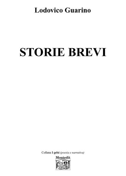 Storie brevi - Lodovico Guarino - copertina