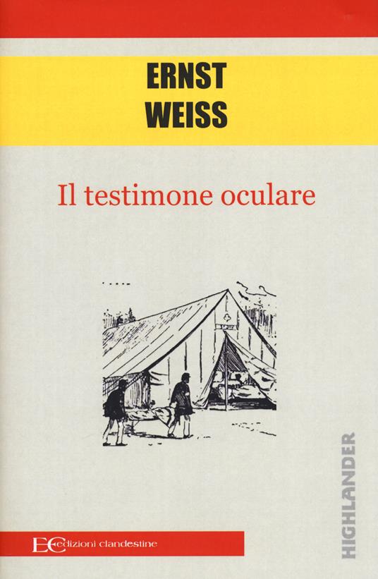 Il testimone oculare - Ernst Weiss - copertina