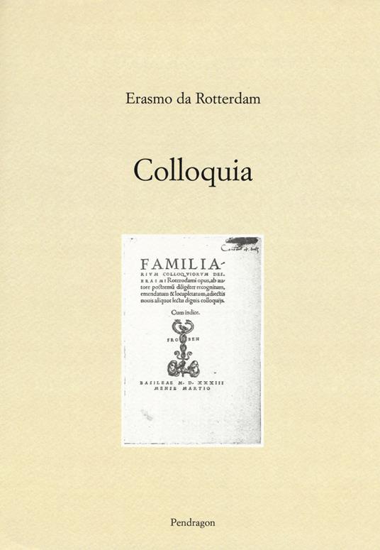 Colloquia - Erasmo da Rotterdam - copertina