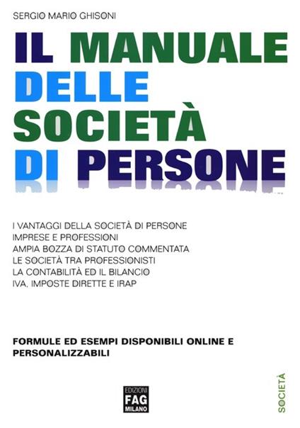 Il manuale delle società di persone - Sergio Mario Ghisoni - copertina